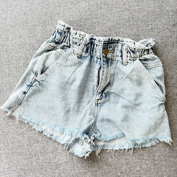 Zara high-rise paperbag denim shorts - Picture 3 of 6